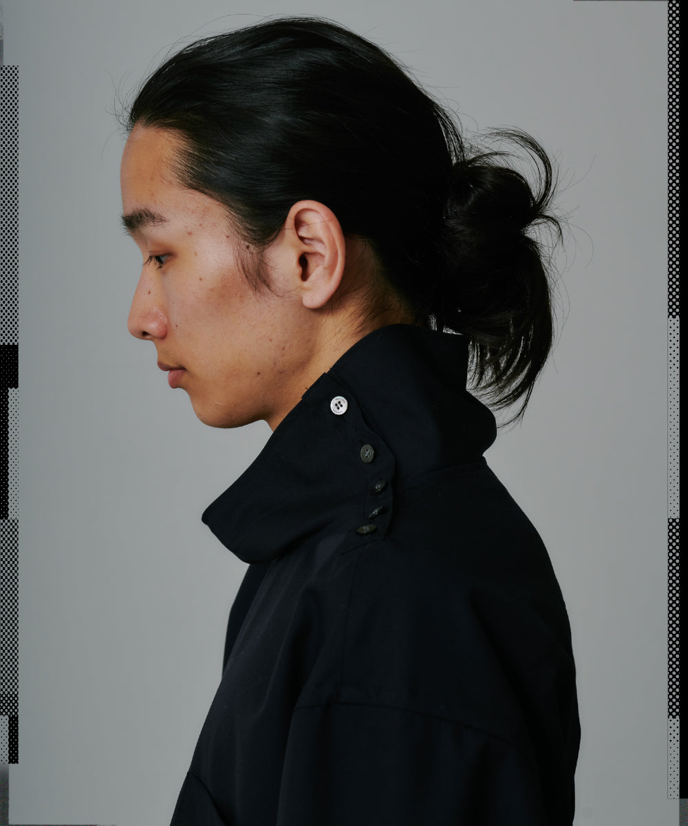 WOOL HIGH NECK SHIRT