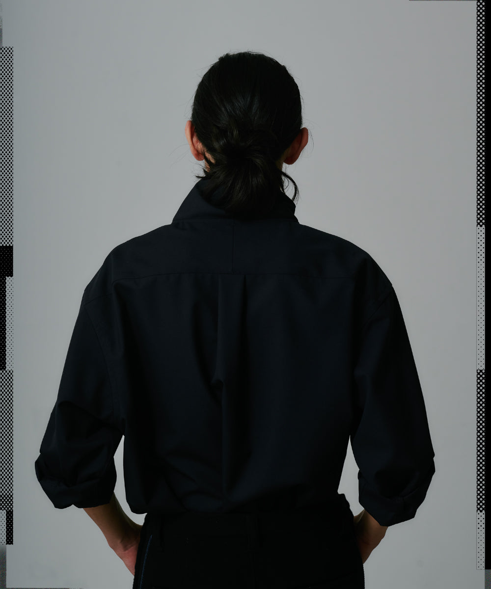 WOOL HIGH NECK SHIRT