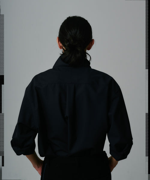 WOOL HIGH NECK SHIRT