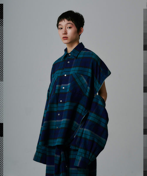 CHECK ZIPPER SHIRT