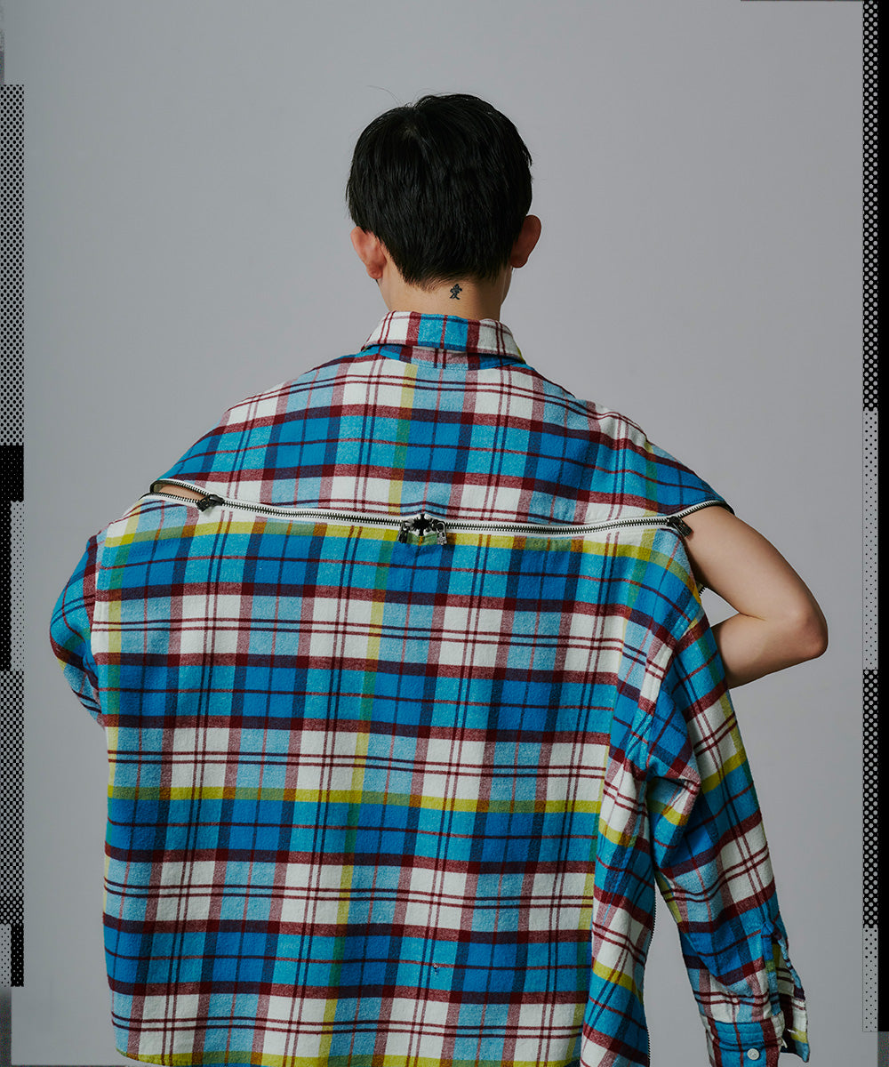 CHECK ZIPPER SHIRT