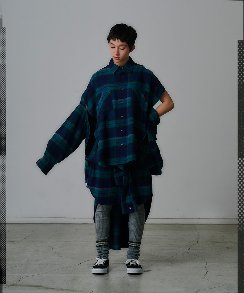 CHECK ZIPPER SHIRT