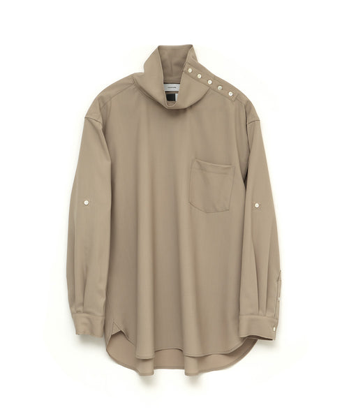 WOOL HIGH NECK SHIRT