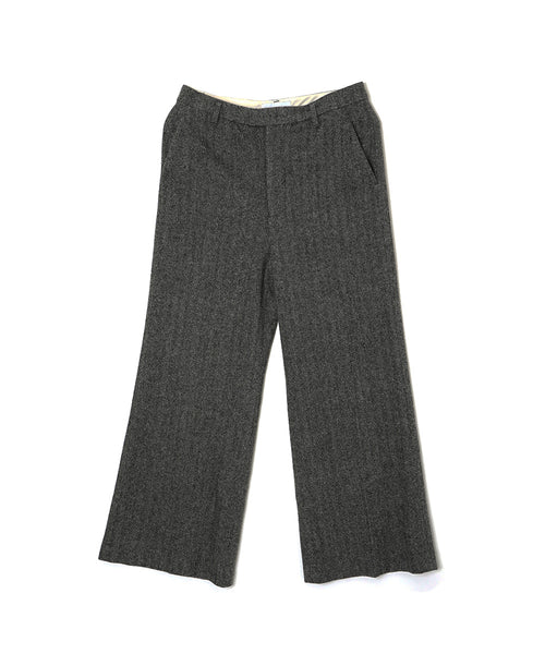 HERRINGBONE WOOL PANTS