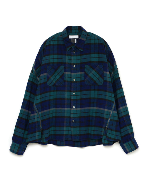 CHECK ZIPPER SHIRT
