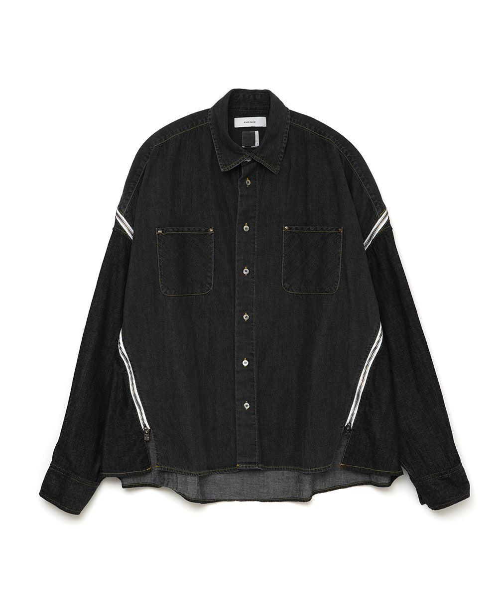 DENIM ZIPPER SHIRT