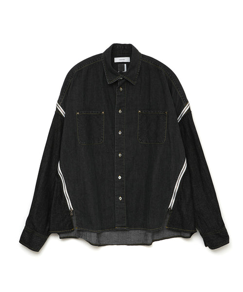 DENIM ZIPPER SHIRT
