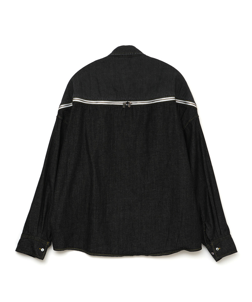 DENIM ZIPPER SHIRT
