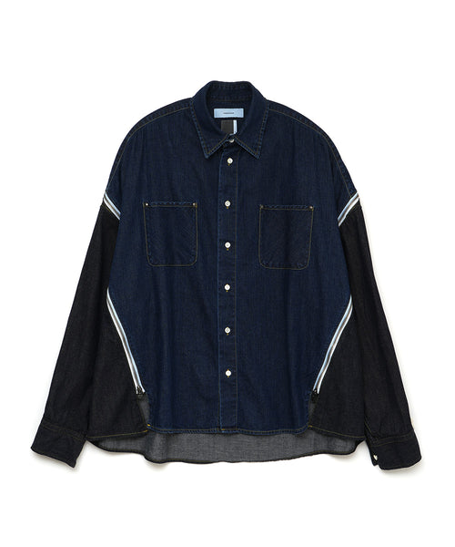 DENIM ZIPPER SHIRT
