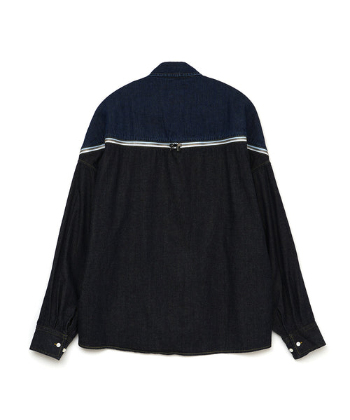DENIM ZIPPER SHIRT
