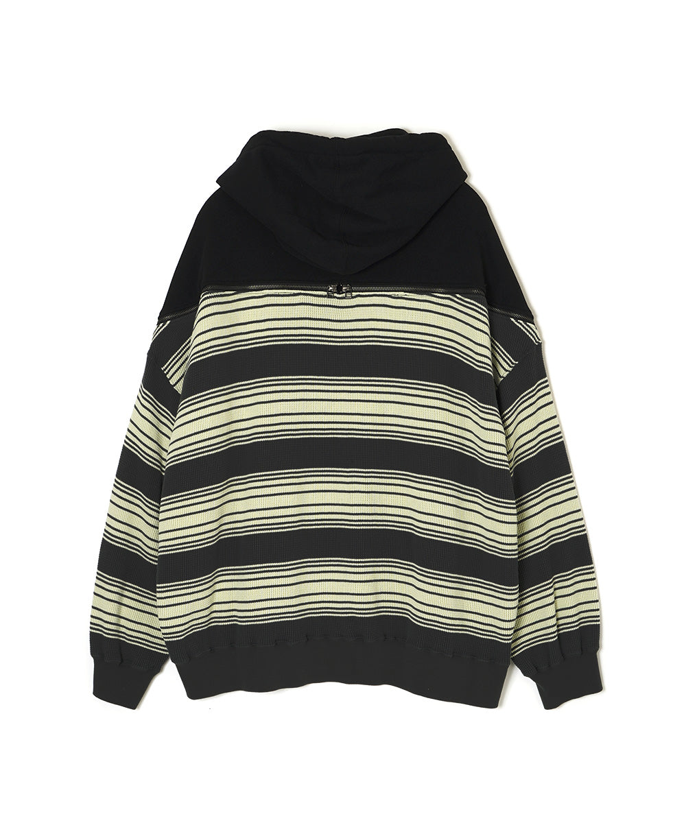 WAFFLE KNIT ZIP HOODIE