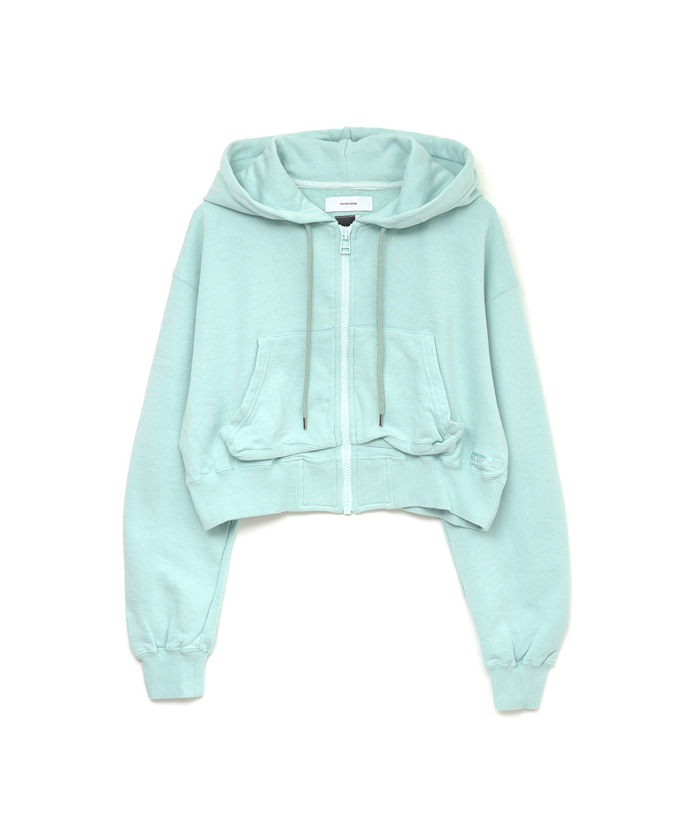CROPPED ZIP-UP HOODIE