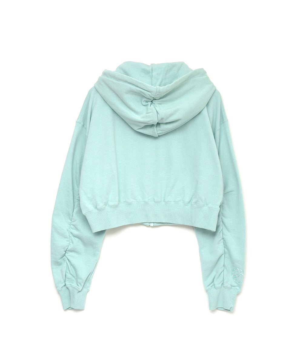 CROPPED ZIP-UP HOODIE