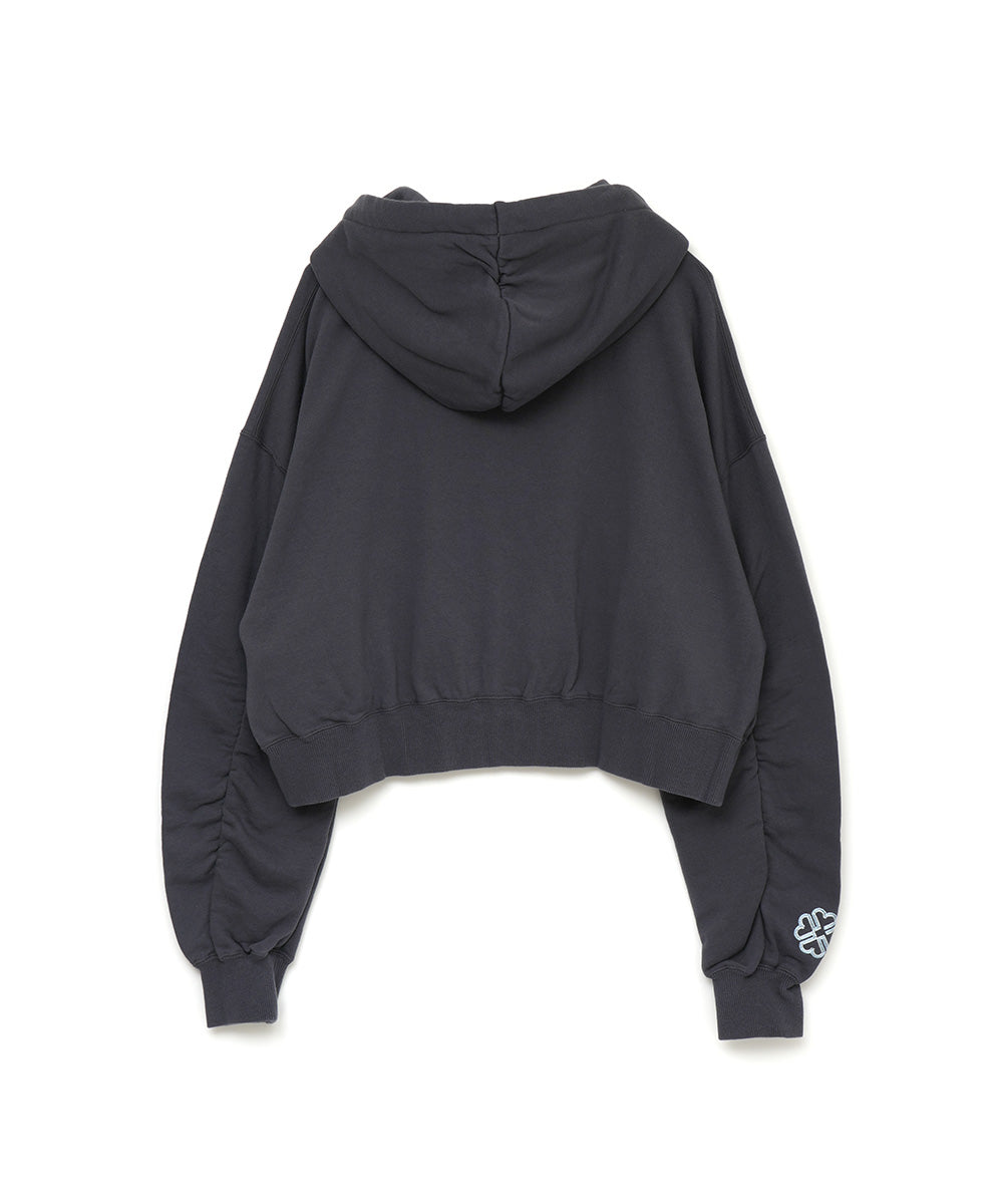 CROPPED ZIP-UP HOODIE