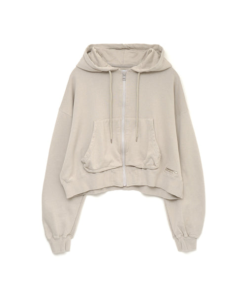 CROPPED ZIP-UP HOODIE