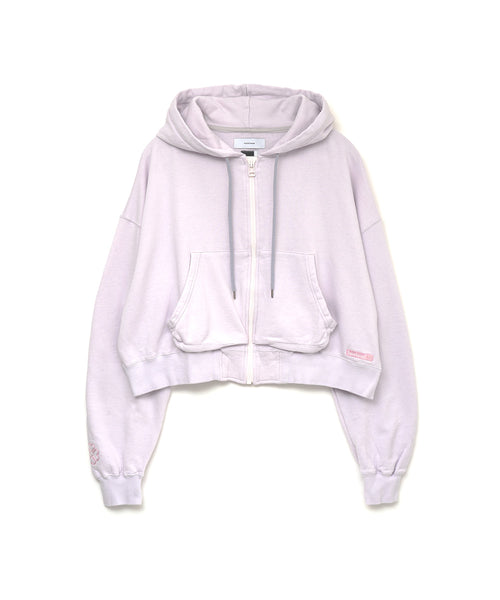 CROPPED ZIP-UP HOODIE