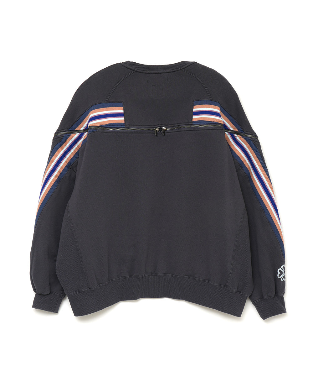 ZIPPER RIB SWEAT
