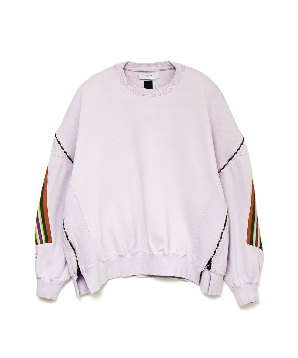 ZIPPER RIB SWEAT