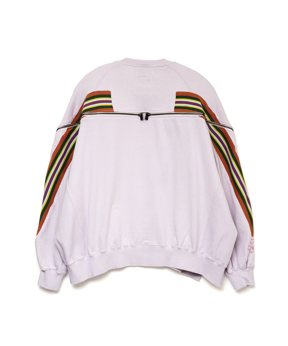ZIPPER RIB SWEAT
