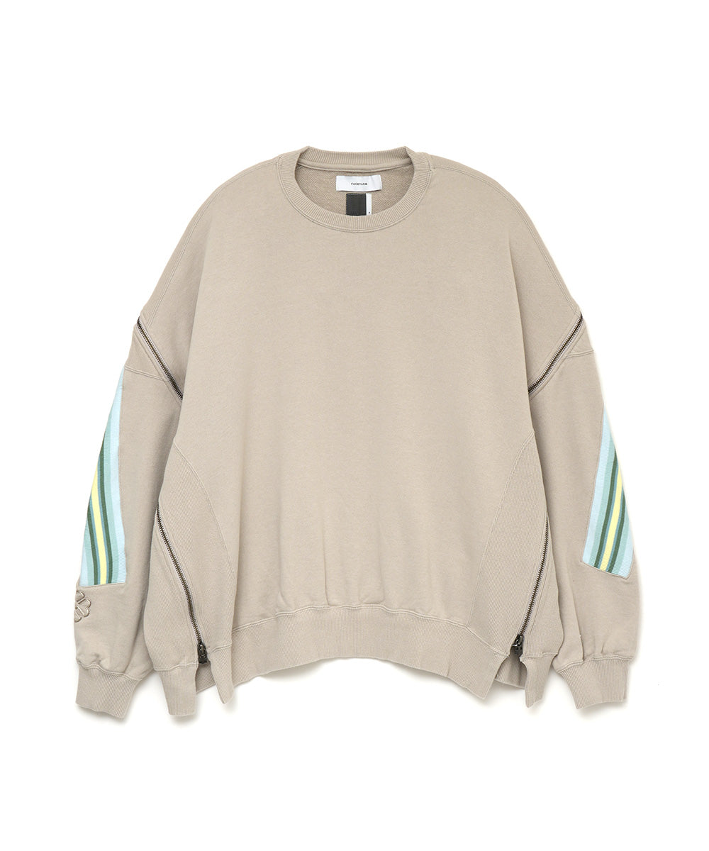 ZIPPER RIB SWEAT