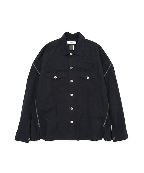 WRINKLE CRUSHED ZIP SHIRT – FACETASM e-store