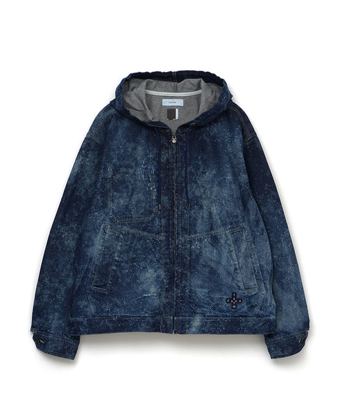 GALAXY DENIM HOODED JACKET