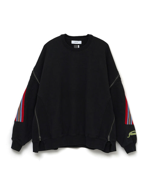 ZIPPER RIB SWEAT