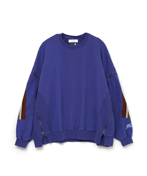 ZIPPER RIB SWEAT