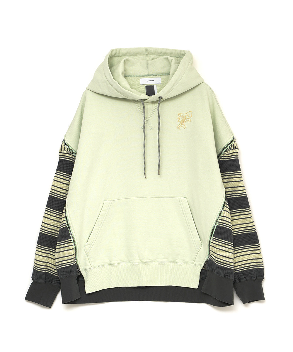 WAFFLE KNIT ZIP HOODIE