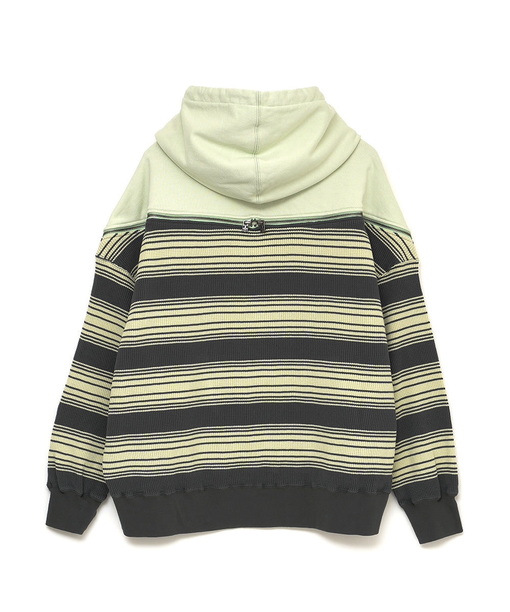 WAFFLE KNIT ZIP HOODIE