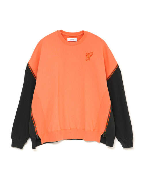 WAFFLE KNIT ZIP SWEAT