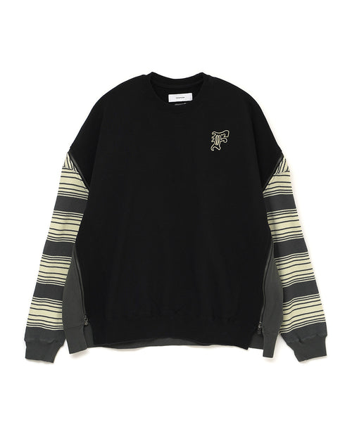 WAFFLE KNIT ZIP SWEAT