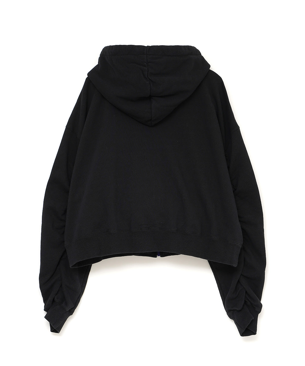 CROPPED ZIP-UP HOODIE