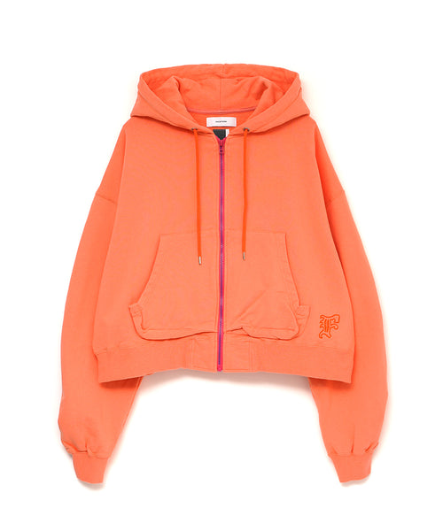 CROPPED ZIP-UP HOODIE