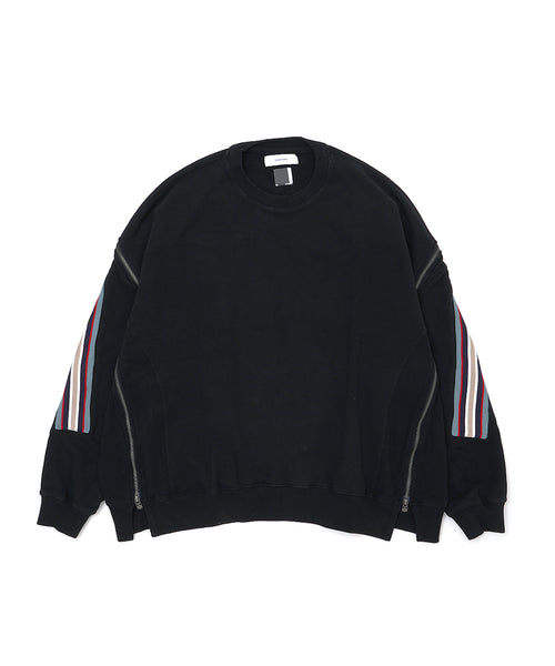 ZIPPER RIB SWEAT